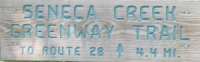 Seneca Creek Greenway Trail sign
