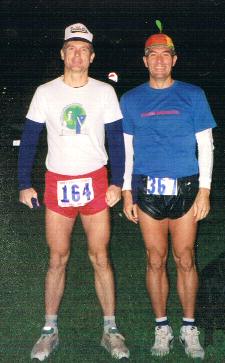 Anstr and Chris before the 92 JFK. Chris's shirt said, 'Drain Bamaged.'
