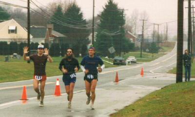 Anstr in 10th finish in 1992 with Tim Stanley and Chris Scott. Note last hill in background to right