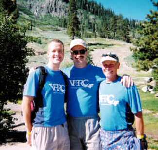 Robi (left) with Jeff Read and Gary Knipling in Squaw Valley.  Photo: Bunny Runyan