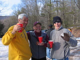 Chris Scott, Gary Knipling, and Randy Dietz at the post run non-event.
