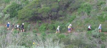Going up Ray Miller Trail on last day.
