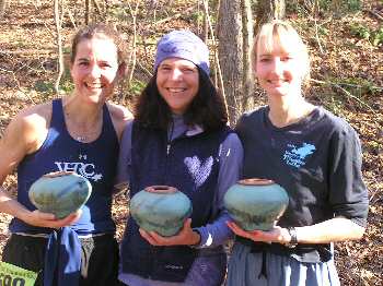 Sophie with woman's winner, Annette and third, Michele